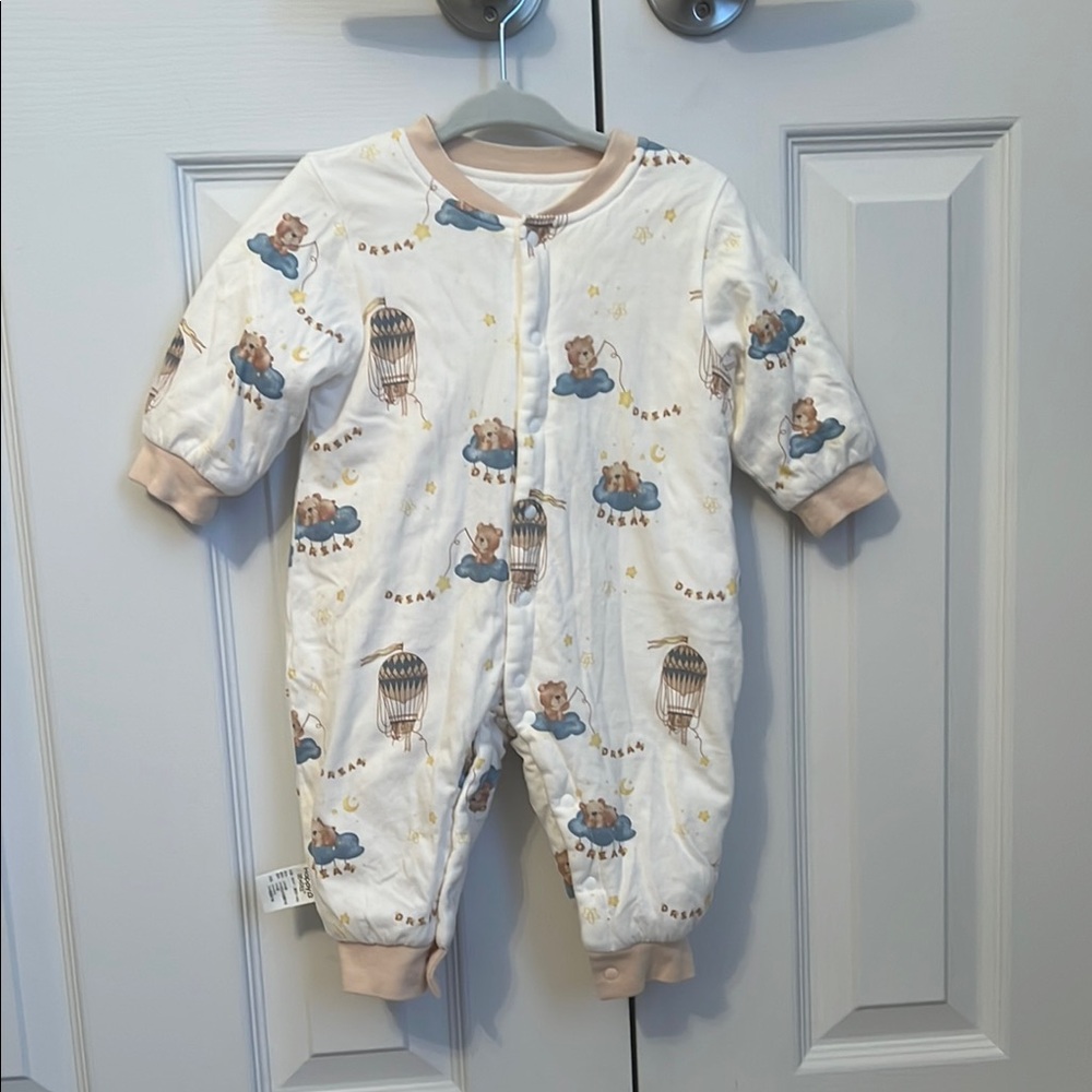 GAP Cream and Blue Kids Footie